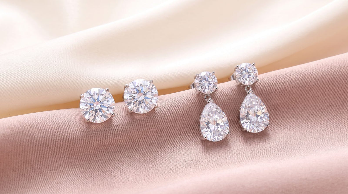 Earrings collection - moissanite earrings