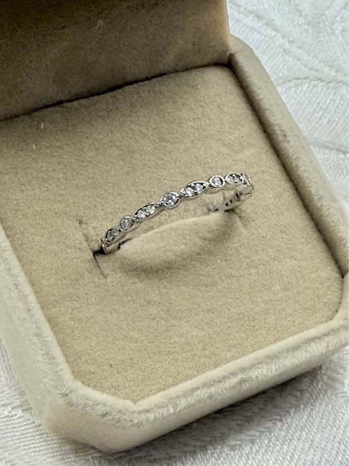 BelleAire Moissanite Stacking Rings sizes 7 and 8