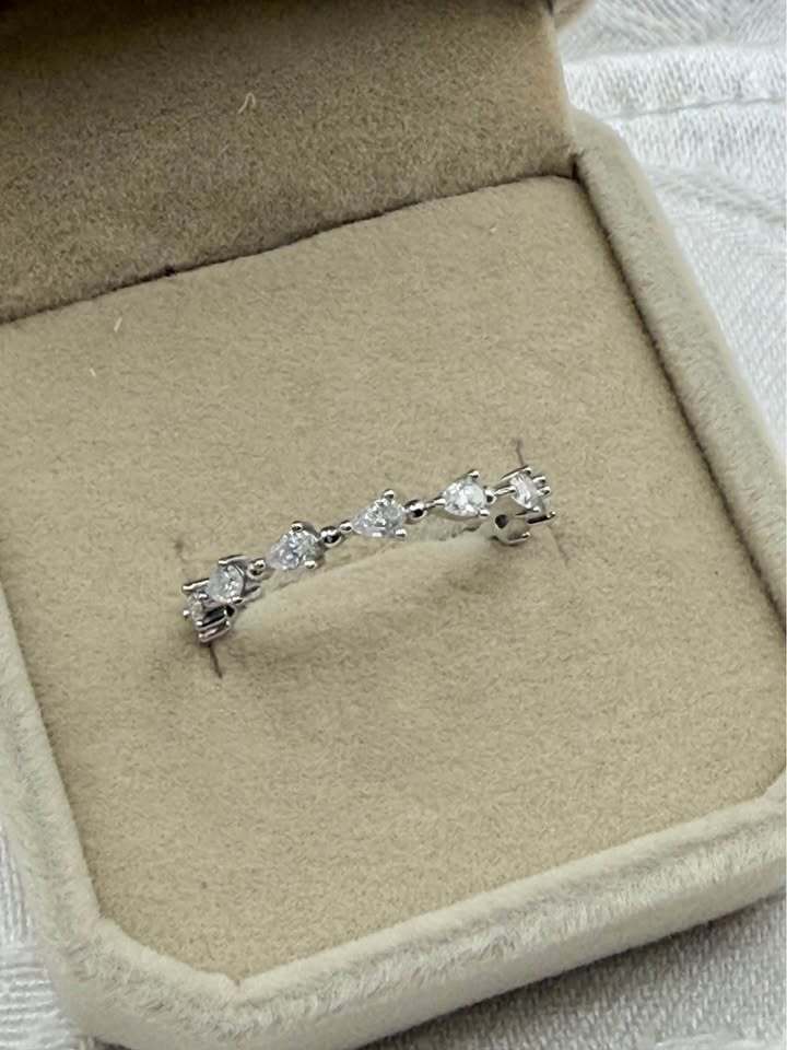 BelleAire Moissanite Stacking Rings sizes 7 and 8