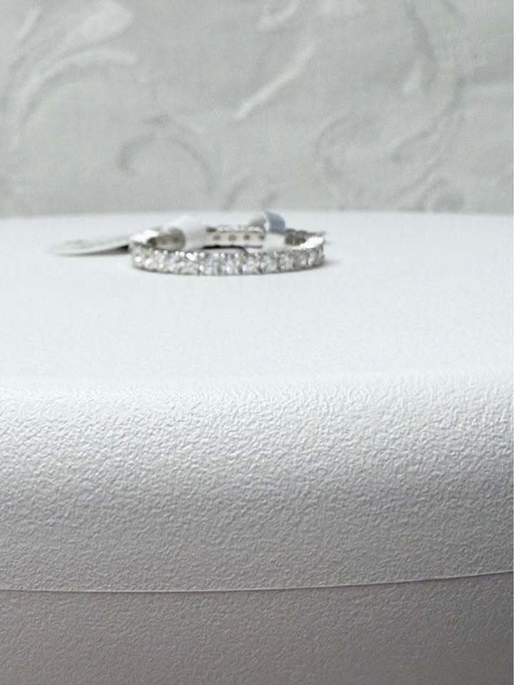 BelleAire Boutique 2mm Moissanite, 925 Sterling Silver Eternity Band, Sz 6, 7, 8, 9, 10