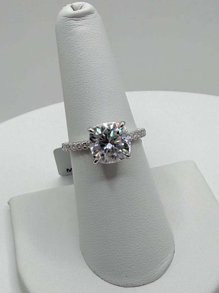 Cushion Cut Double Hidden Halo Moissanite Ring, Sz 7 (Copy)