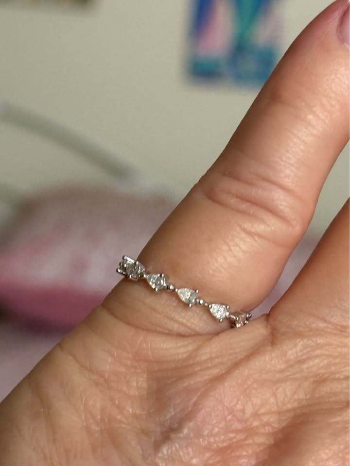 BelleAire Moissanite Eternity Band | 925 Silver | Sz 6, 7, 8, 9