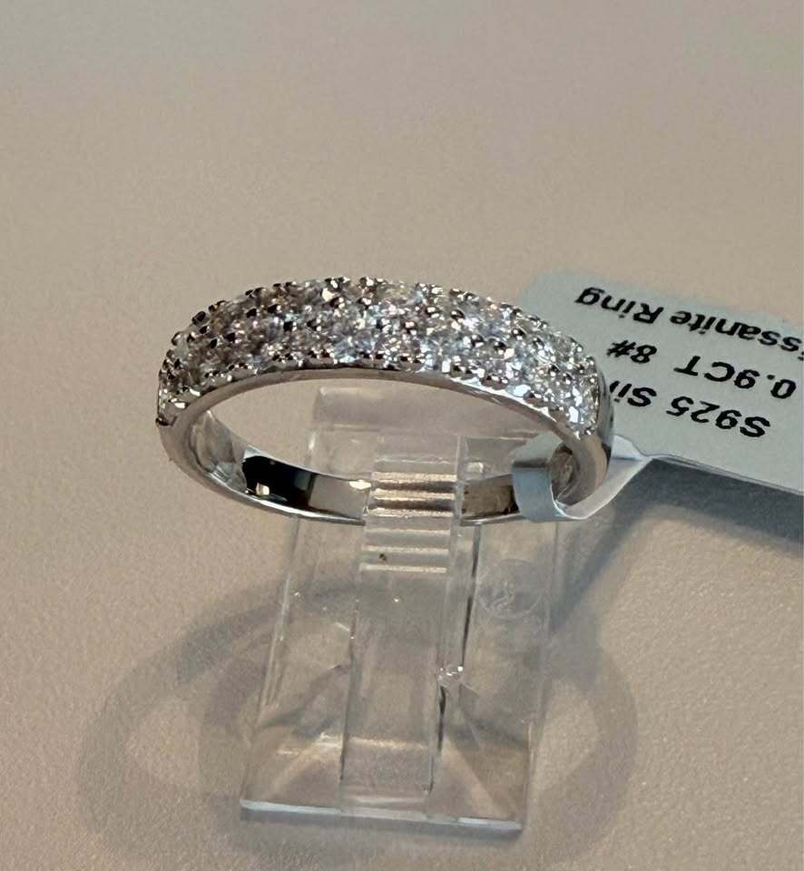 BelleAire Boutique Moissanite Band, .90 Ct, Sizes 8, 9, 10