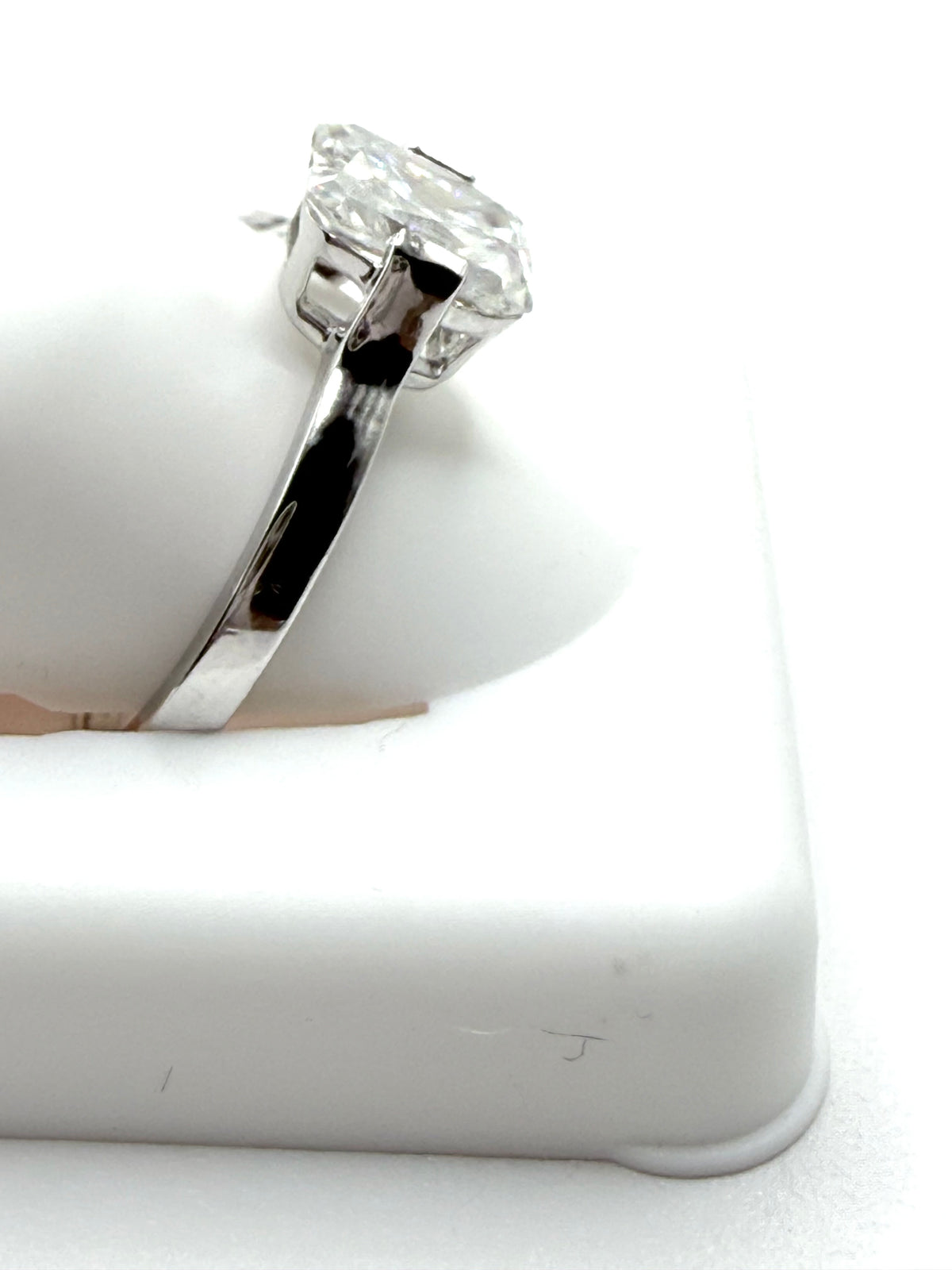 2 CTW Radiant Cut Moissanite Solitaire Ring, Size 7