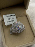 BelleAire 8.3 TCW Moissanite Statement Ring, Sz 8